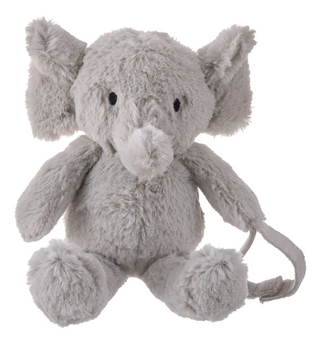 Chupete De Peluche Gris Con Forma De Elefante