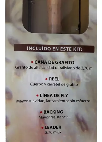 Caña Reel Combo Pesca Mosca Accesorios Fly Cast Waterdog 5/6 - $ 151.703,4