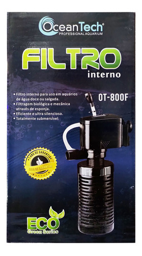 Ocean Tech Filtro Interno Ot-800f (300 L / H) 8w