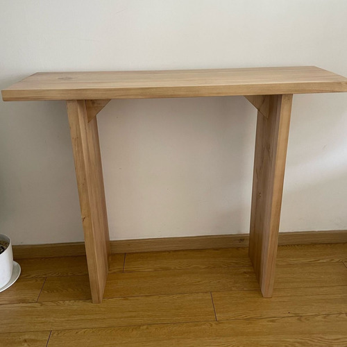 Recibidor Mesa De Alamo - Mesa De Arrime 100 Cm Marrón Claro