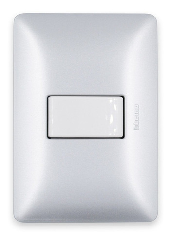Interruptor Simple 9/24 10a 250v Blanco/plata Bticino Matix