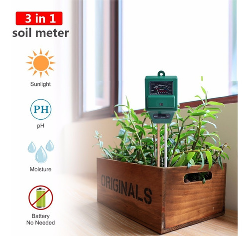 Imagem 7 de 7 de Medidor De Ph, Luminosidade E Umidade Do Solo Para Plantas