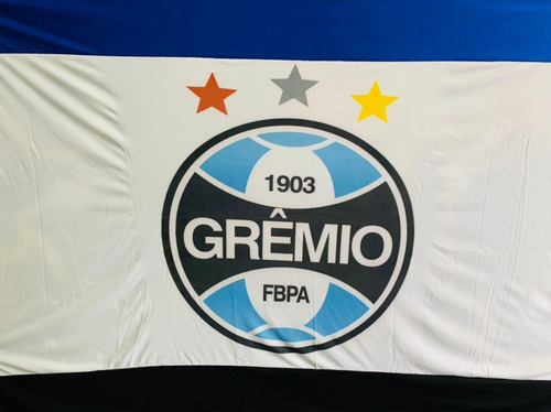 2 Bandeira Grêmio 1,70 X 1,30 Escudo Silkado