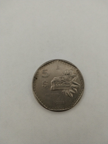 Moneda De $5 Pesos Quetzalcoatl 