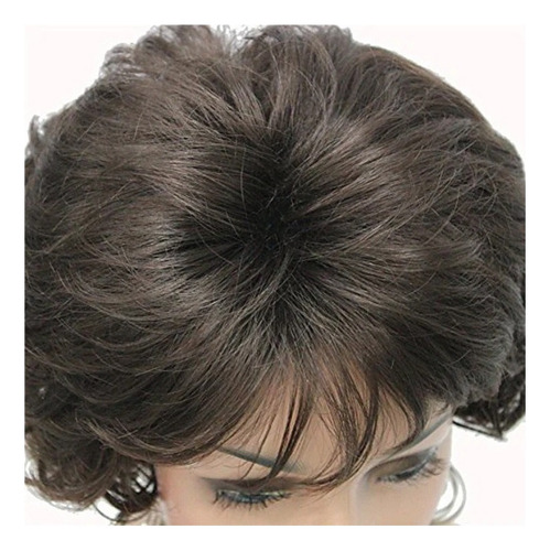 . Peluca De Moda De Pelo Corto Y Rizado