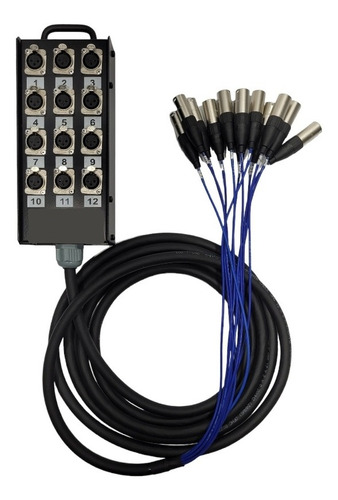 Medusa 12 Vias Conector Xlr 5 Metros Multicabo Santo Angelo