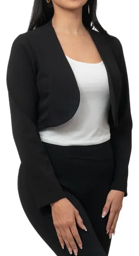 Saco negro mujer corto deals