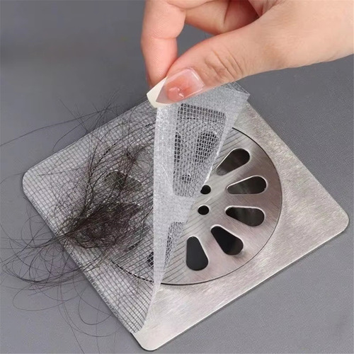 Recogedor De Pelo Desechable De Malla Para Ducha, Drenaje De