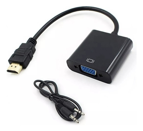 Adaptador Conversor Hdmi A Vga Cable De Audio Nuevo Lince