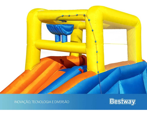 Mega Parque Aquático Inflável Raceway 220v Cor Laranja