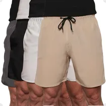 Comprar Kit 4 Short Praia Tactel Elastano Verão Mauricinho Bermuda