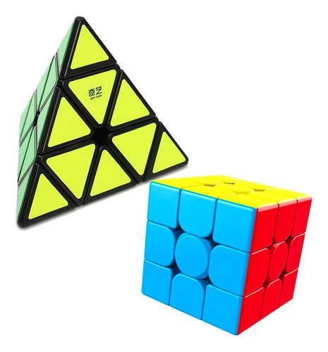 Cubos Rubik Moyu Meilong Pack 3x3 + Pyraminx Stickerless