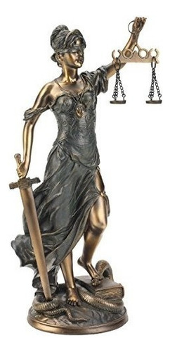 Diseño Toscano Diosa De La Justicia Themis Desktop Estatua