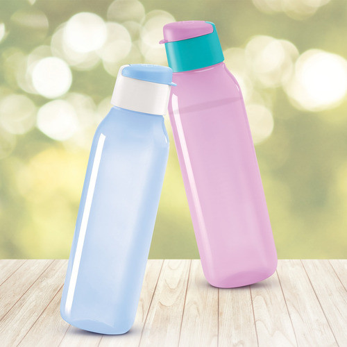 Botella Para Agua Con Sello Hermético Tupperware Azul 750 Ml Color Rosa