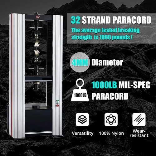 Cordón Paracord 1000lb, 30m/60m X 4mm, Para Camping Y Hamaca