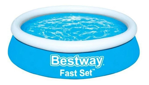 Imagen 1 de 2 de Alberca inflable redonda Bestway Fast Set 57392 de 1.83m x 51cm 940L azul
