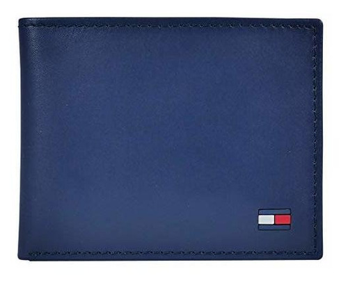 Billetera Tommy Hilfiger Mens Leather Dore Passcase Cartera 