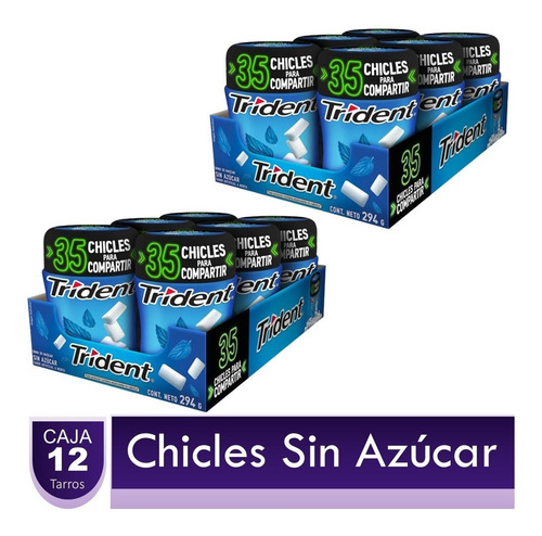 Chicles Trident X Botella X12 Tarros