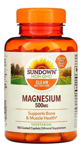 Magnésio 500mg 180 Capsulas Sundown Naturals - Importado Eua