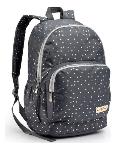 Mochila De Costas Estrelas Tween Cinza - Seanite