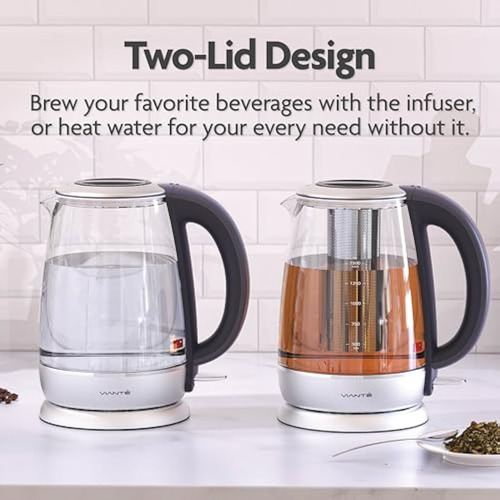 Vianté Hervidor De Té Eléctrico De Vidrio Con