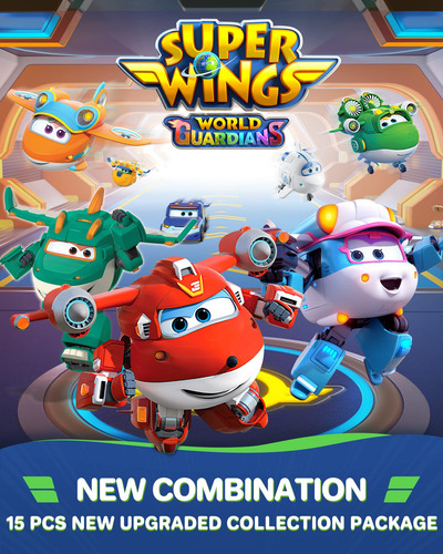 Pacote De 15 Transformadores Toy Super Wings Com Rodas Móvei