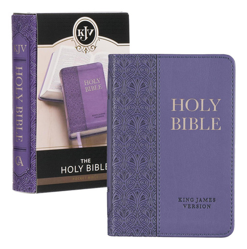 Kjv Holy Bible, Mini Pocket Size, Faux Leather Red Letter Edition - Ribbon Marker, King James Version, Purple, De Christian Art Publishers. Editorial Christian Art Gifts, Tapa Dura En Inglés