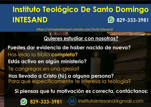 Imagen 1 de 1 de Instituto Teológico De Santo Domingo (intesand)