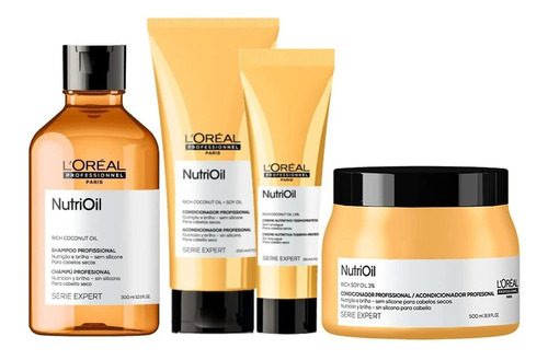 Shampoo +condicionador + Máscara + Leave-in Nutrioil L'oreal