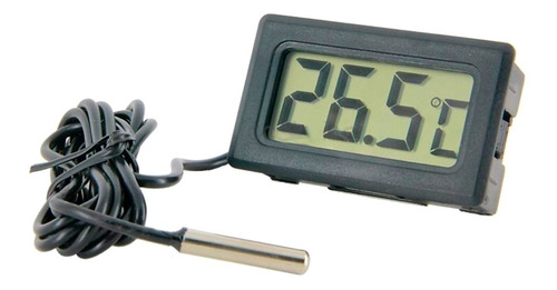 Termómetro Digital Bulbo Temperatura -50 +70 Tpm-10 Negro