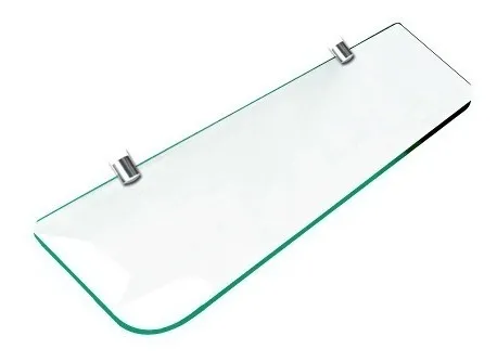 comprar Prateleira De Vidro 8mm Arredondada 15x70 Cm Com Suporte
