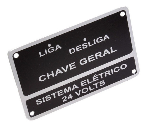 Emblema Plaqueta Sistema Elétrico 24 Volts Caminhão Militar