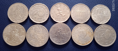 Moedas De 20 E 50 Cents Euro (Usado)