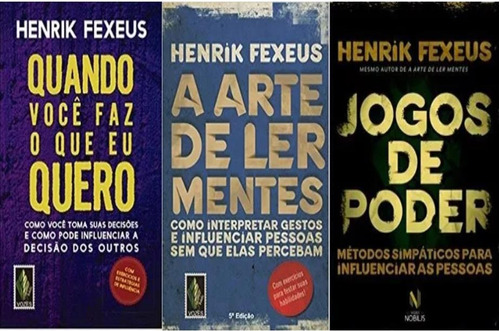 Kit 3 Livros Henrik Fexeus A Arte De Ler Mentes Jogos Poder, De Henrik Fexeus. Editora Bestseller, Edição 1 Em Português