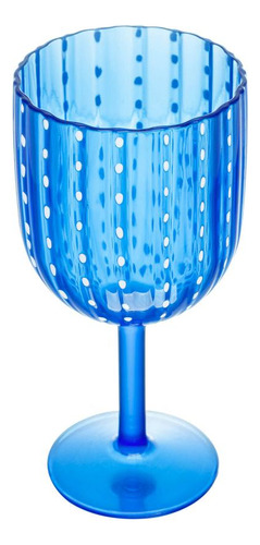 6 Taças De Acrílico Orquídea Azul 350ml Wolff