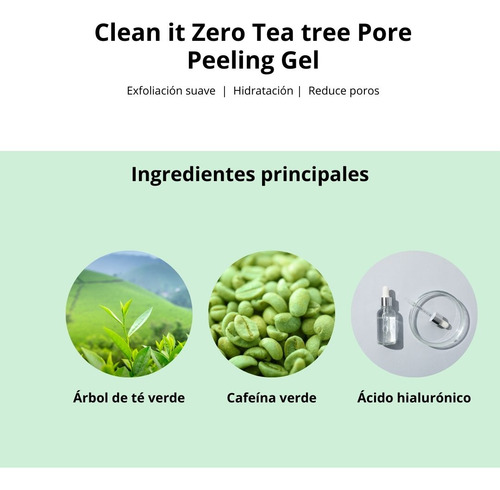 Gel Exfoliante Suave Tea Tree Pore Peeling Cosmética Coreana