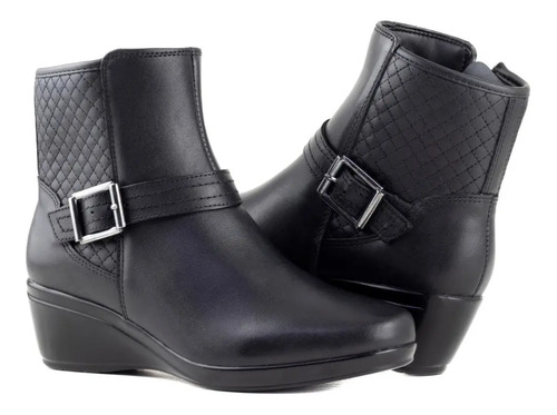 Botin Dama Con Plataforma Flexi 45219 Negro Comoda Original | Meses sin  intereses