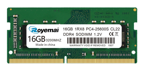 Memoria Ram Royemai Ddr4 3200 Mhz 16 Gb Para Portátil
