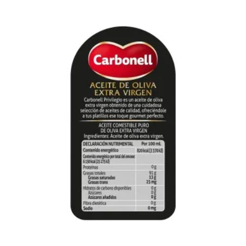 Aceite De Oliva Carbonell Extra Virgen 750 Ml 2 Botellas