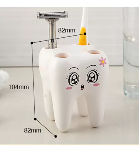 Soporte para cepillo de dientes plástico blanco