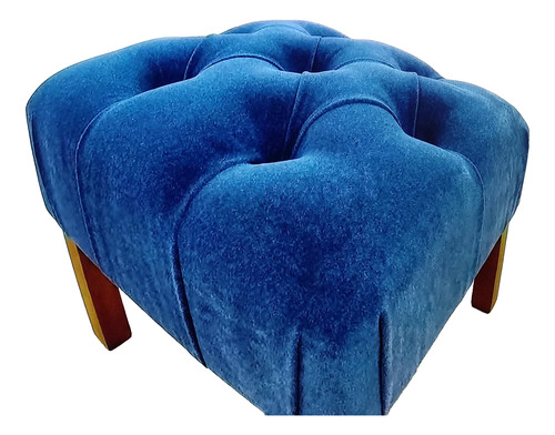Puff Sillón Tapizado Con Patas De Madera Pouf