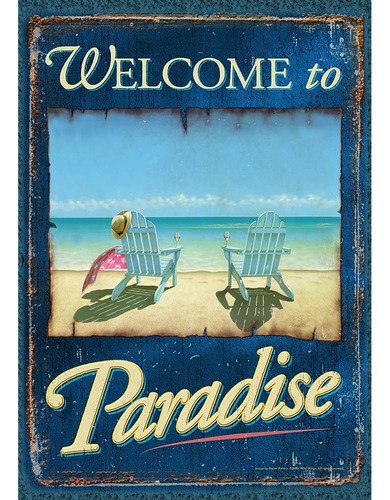 Toland Home Garden 1110988 Bienvenido A Paradise Summer Flag