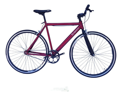 Bicicleta Fix/urbana Rin 700 Con Cambios Shimano 21 Vel Color Vinotinto Tamaño Del Marco 44 Cm