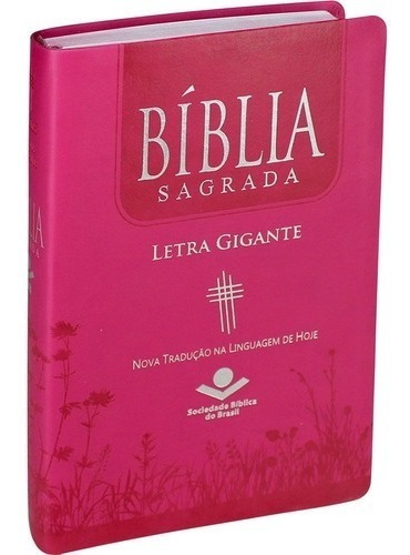 Bíblia Letra Gigante Feminina Ntlh Índice Rosa Pink + Indice