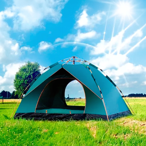 Carpa Automática Autoarmable Profesional 3/4 Per 240x210x135 Color Verde