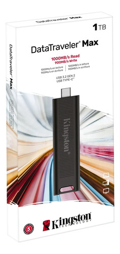 Pendrive Kingston Datatraveler Max 1tb Usb-c 3.2 Gen 2 Ctman