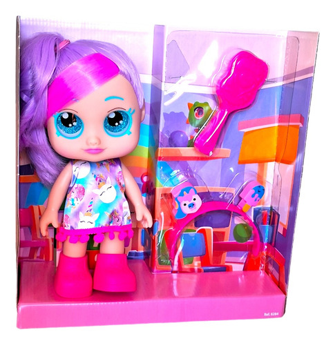 Boneca My Little Glitter Penteados C/ Acessórios - Divertoys