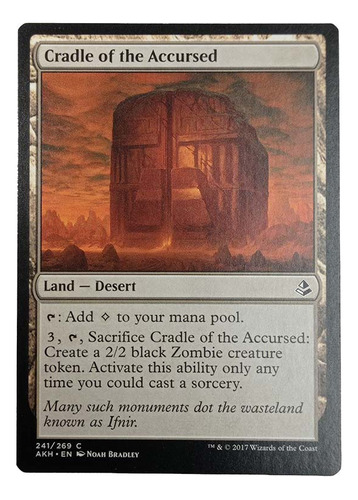 Carta Cradle Of The Accursed [amonkhet] Mtg Land