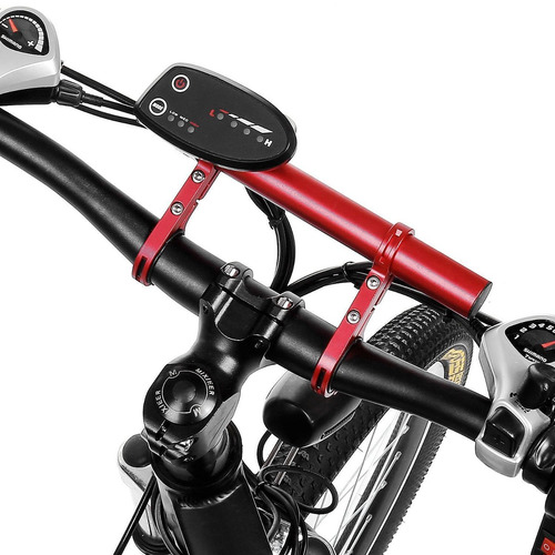 perfeclan Bicicleta De Monta/ña Doble Extensor del Manillar Veloc/ímetro De Bicicleta Montaje De La Linterna