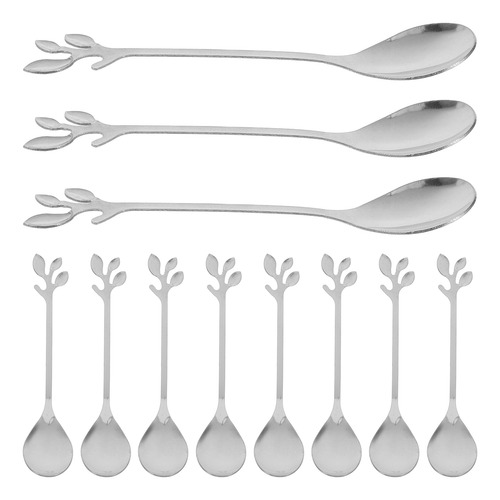 Cucharas Para Café Espresso, Mango Largo, De Acero Inoxidabl